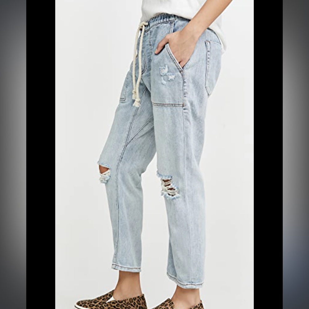 OneTeaspoon Shabbies Drawstring Jeans